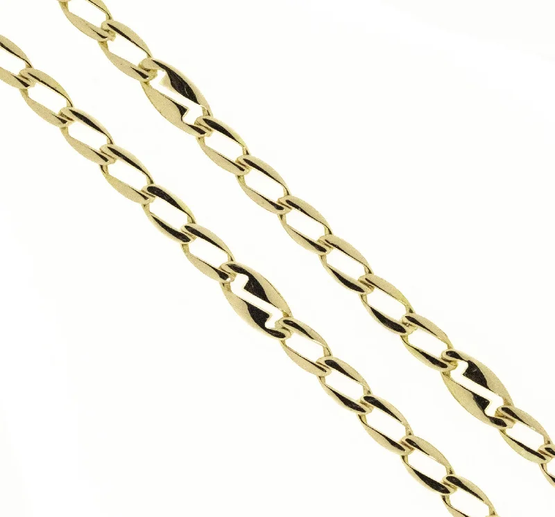 artistic necklaces for women-18" Modified Curb Chain in 14K Yellow Gold