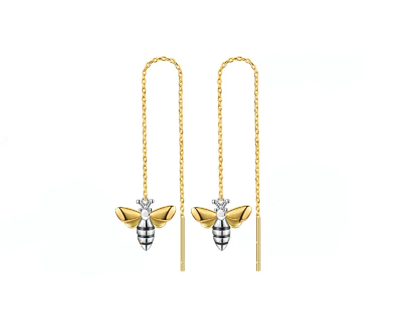 statement hoop earrings for women-Honeybee Dangle Earring