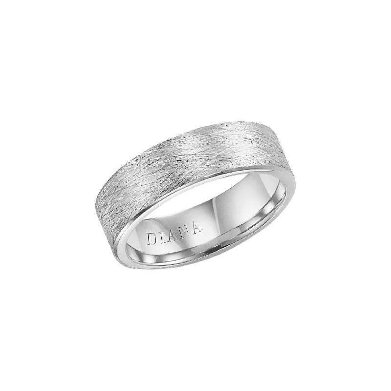 affordable engagement rings for women-Wire Finish 7mm Band