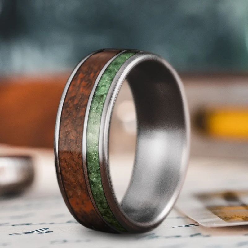 wedding bands for women-Custom Design - 2-Inlay Offset VQNiP7GghLh-LxD_HoCY__Kt