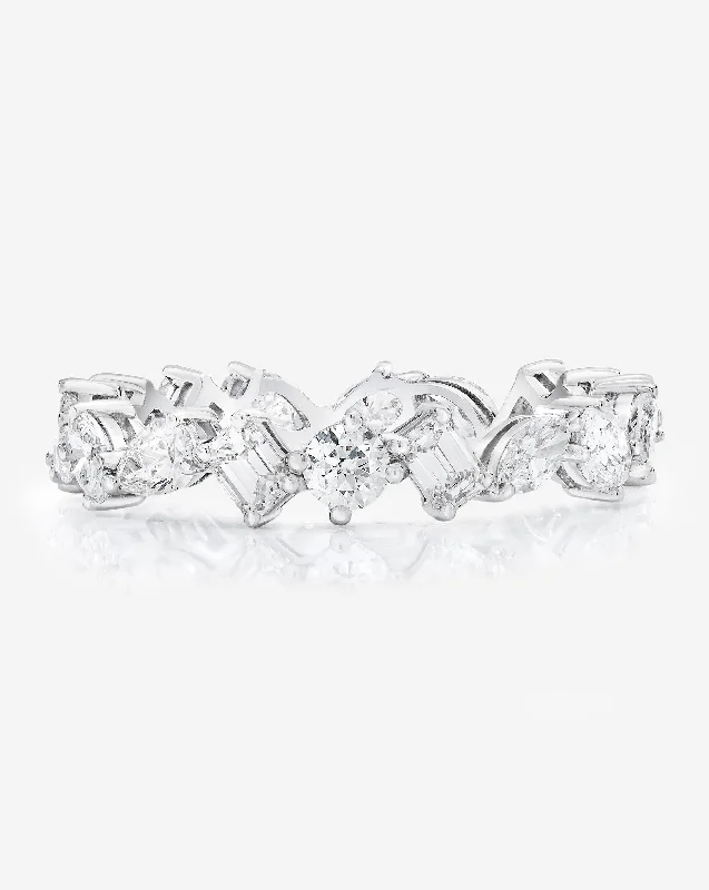 diamond wedding engagement rings for women-Mixed Shape Eternity Band