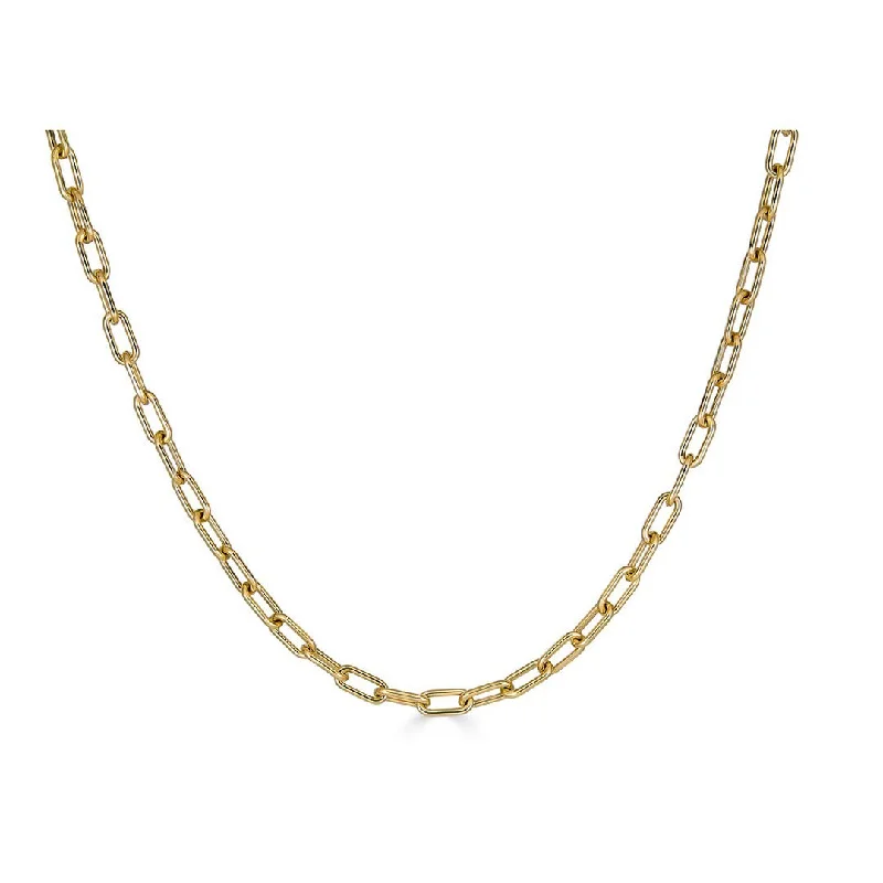 multi-layered necklaces for women-14k Gold Oval Link Chain