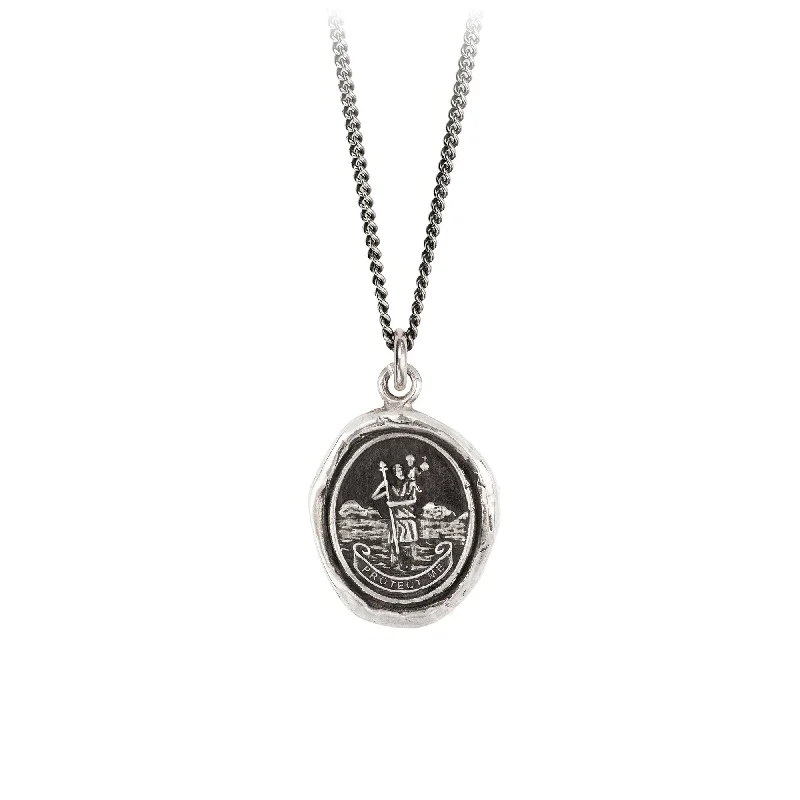 pearl drop necklaces for women-St. Christopher