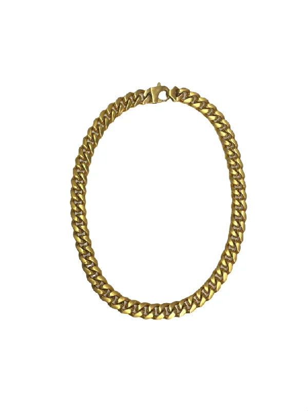 elegant necklaces for women-Chunky Cuban Chain - Gold