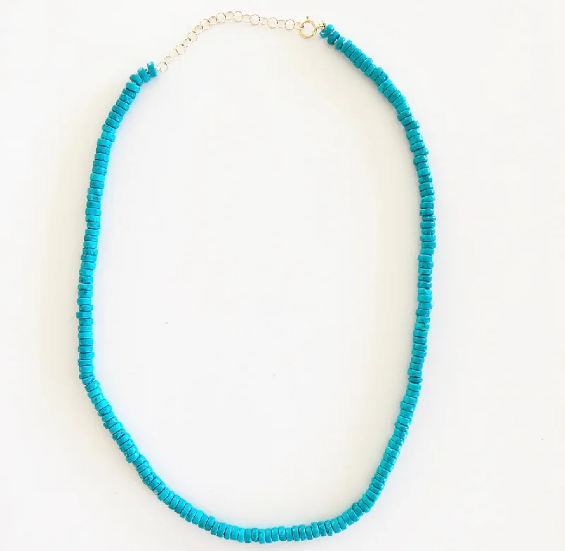 fashion statement necklaces for women-Alani heishi surfer strand