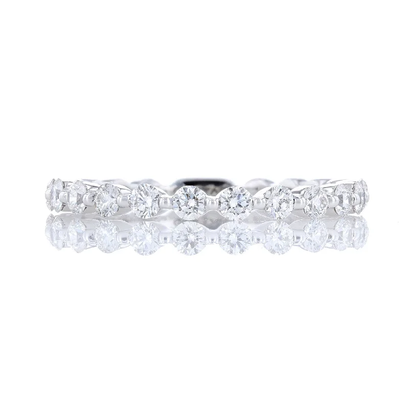 small diamond engagement rings for women-Round Floating Diamond Band