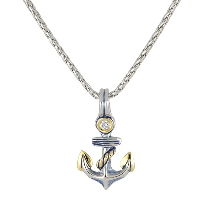 diamond pendant necklaces for women-John Medeiros : Ocean Images Seaside Collection Little Inspirations Anchor Slider Charm