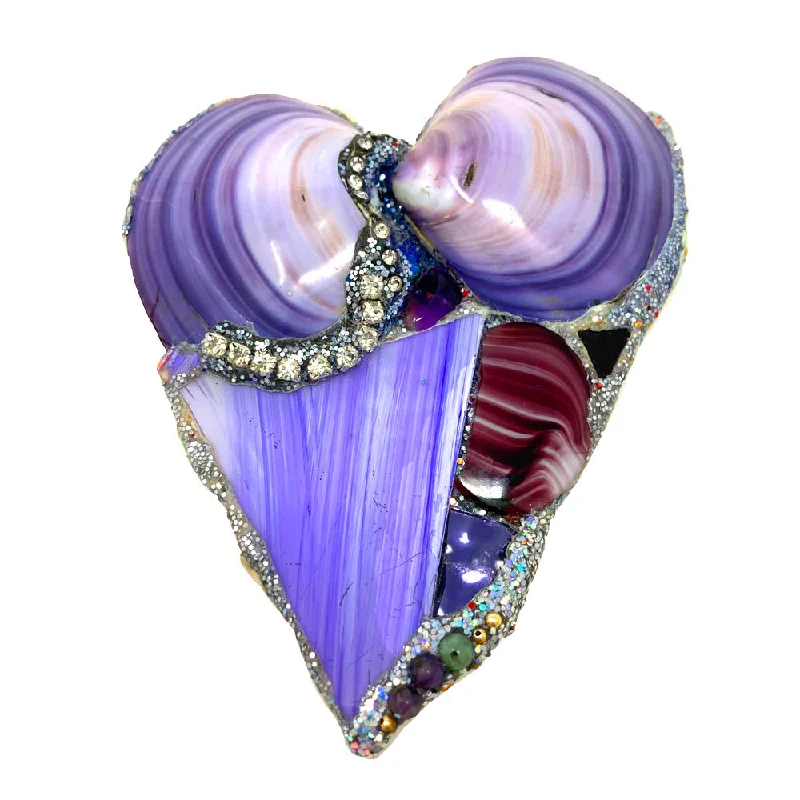 special occasion brooches for women-PURPLE PULL - PURPLE HEART BROOCH, 2019