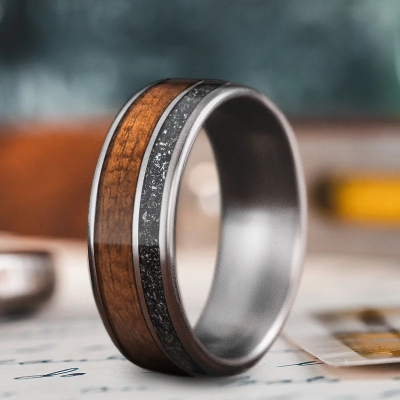 custom wedding rings for women-Custom Design - 2-Inlay Offset v-jghCTXw3W_u6tu8ThiHiUN