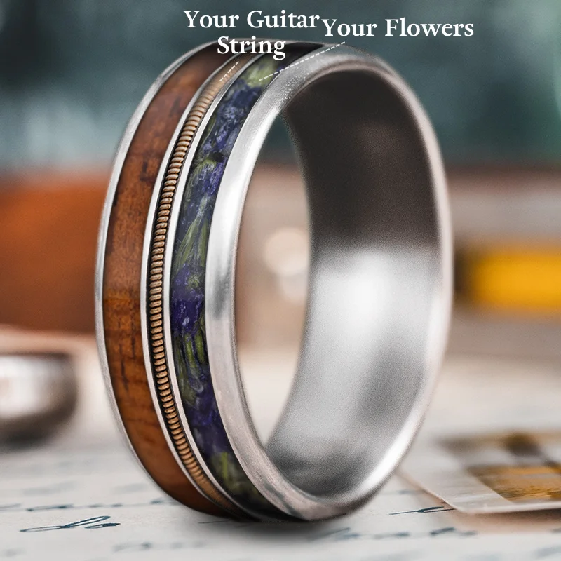 floral rings for women-Custom Design - 3-Inlay Metal Center kE6HKJlkWAAesfc54nWK1oCH