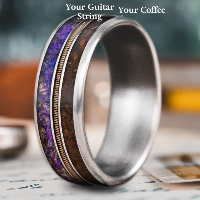 modern rings for women-Custom Design - 3-Inlay Metal Center BTHEbmlifMO6xo6k1wC4QIff