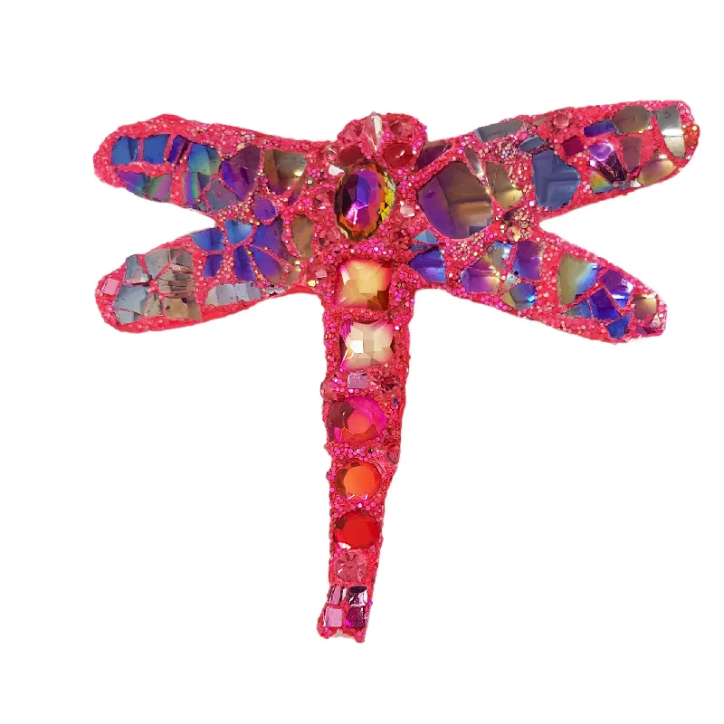 artistic brooches for women-PINK DRAGONFLY BROOCH - POSSESSED