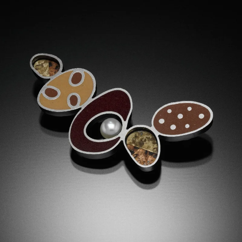 custom brooches for women-Five Oval Brooch