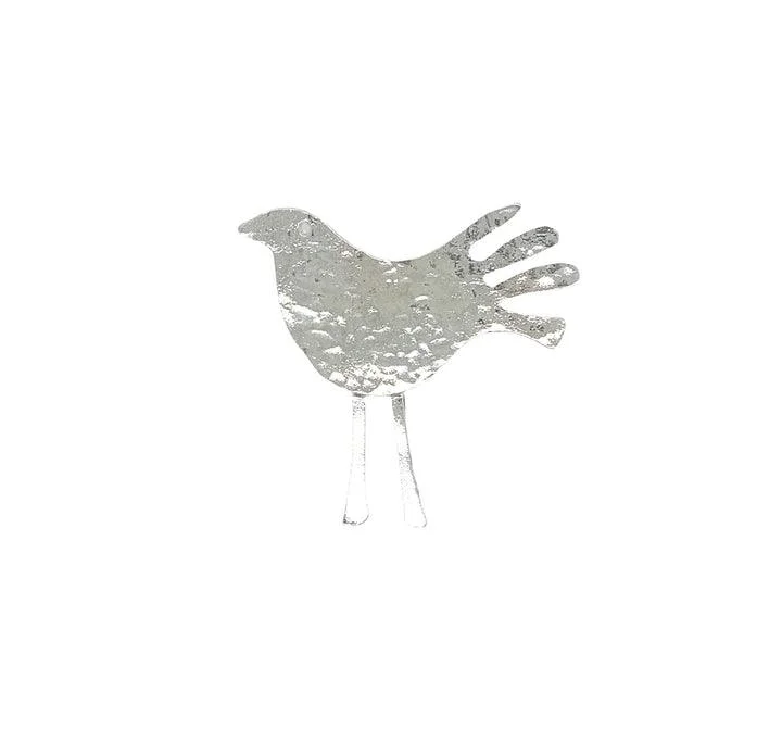 elegant jewel brooches for women-Sterling Silver Bird Brooch