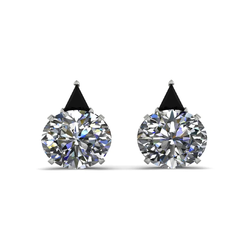 fashion earrings for women-Hidden Halo Diamond Earrings - Rosalie No. 33