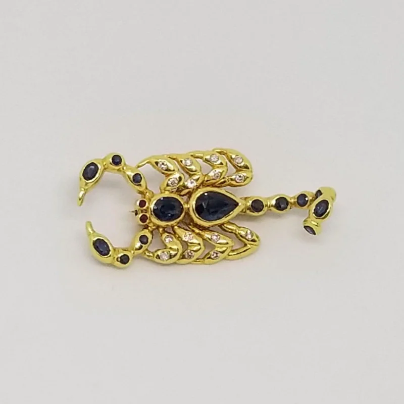 nature brooches for women-Scorpion Brooch