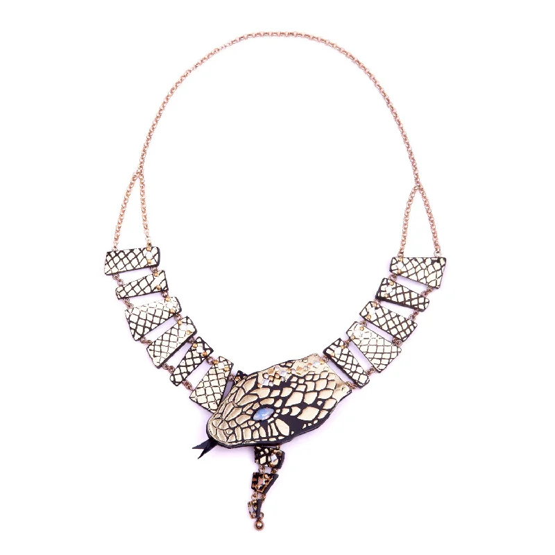 gold pendant necklaces for women-SERPENT . necklet