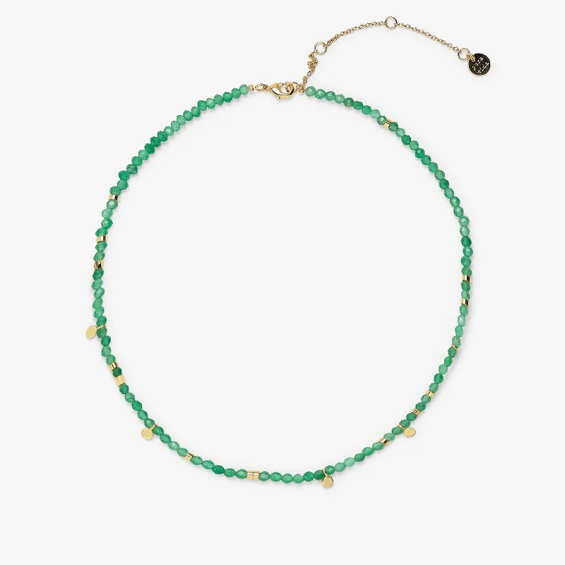 handmade gemstone necklaces for women-Jade Beaded Choker