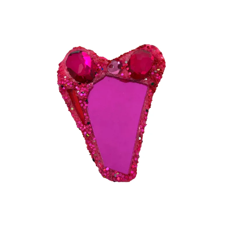 butterfly brooches for women-PINK CRYSTAL HEART BROOCH, 2023