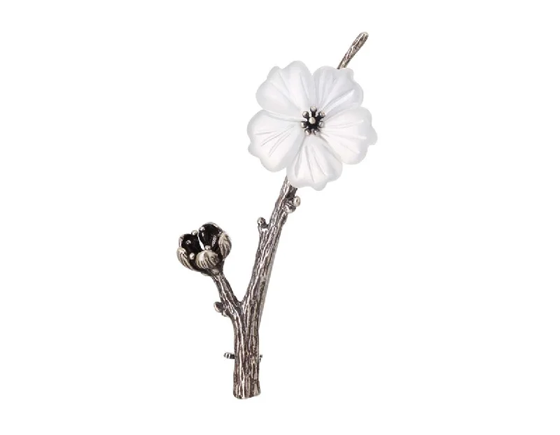 elegant pearl brooches for women-Flower in the Rain Brooch