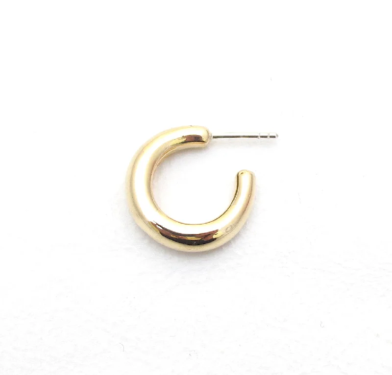 gold drop earrings for women-Pebble Demi Hoops