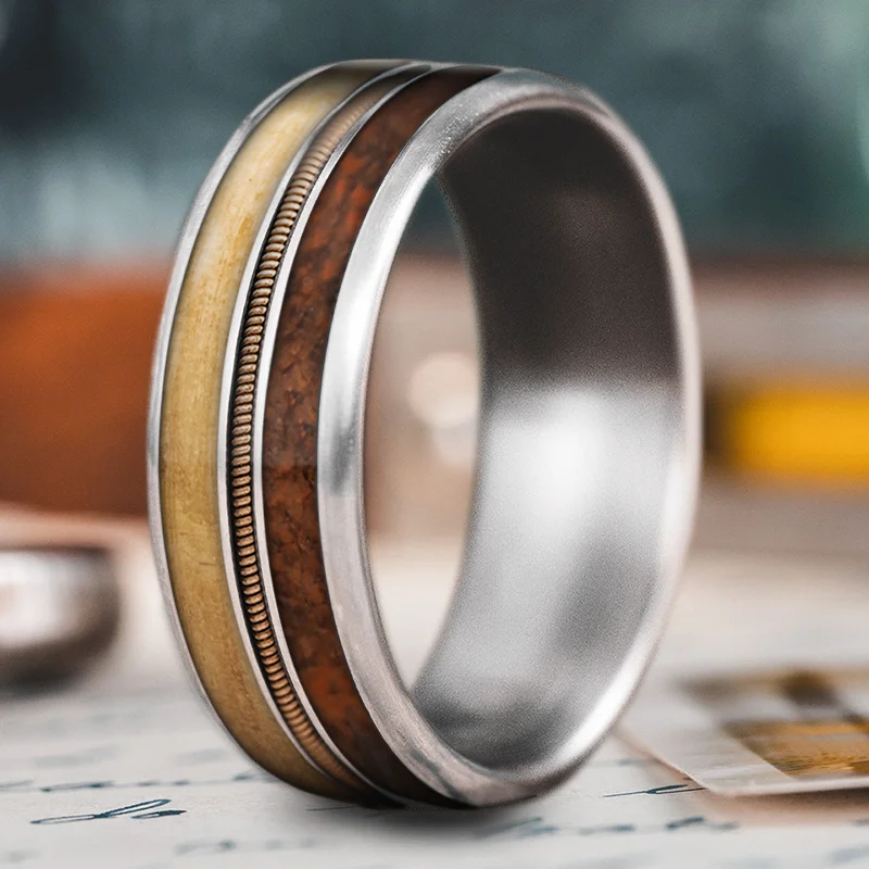 designer rings for women-Custom Design - 3-Inlay Metal Center cYe1uJYJe49UIaHo3CPccp_9