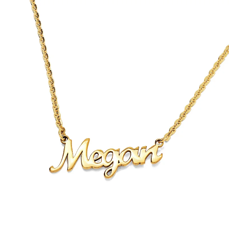 custom necklaces for women-Custom Script Nameplate