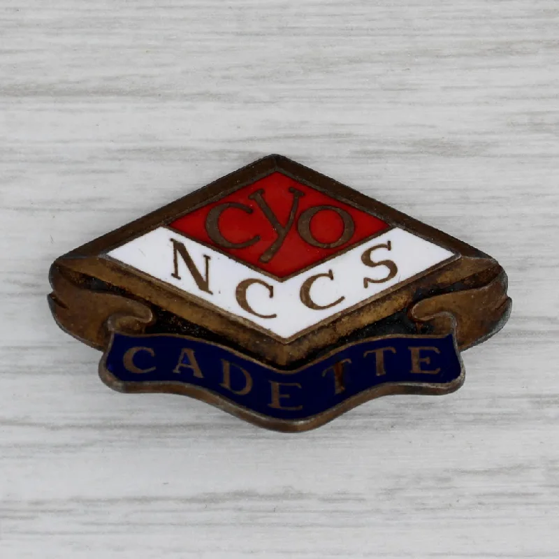 unique platinum engagement rings for women-CYO NCCS Cadette Catholic Youth National Catholic Committee Pin Sterling Silver