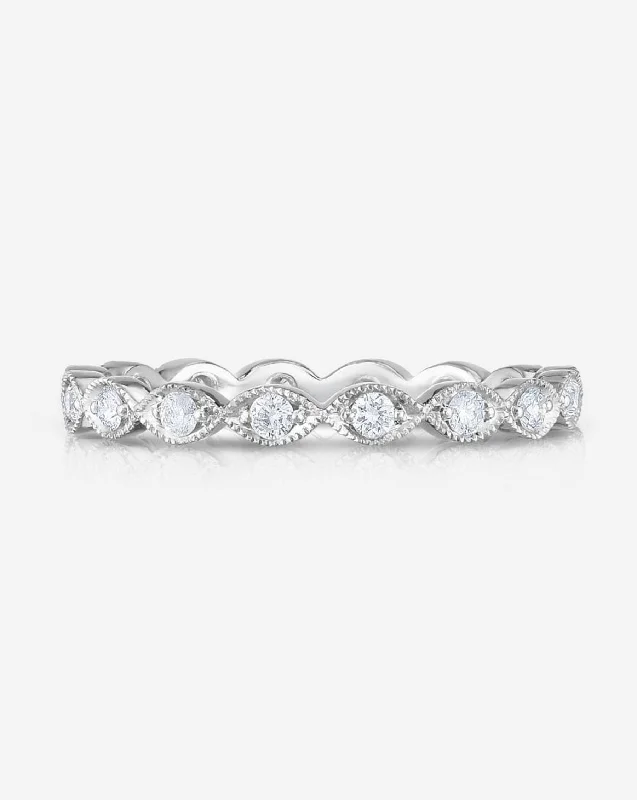 engagement rings with multiple diamonds for women-Autumn Eternity Band