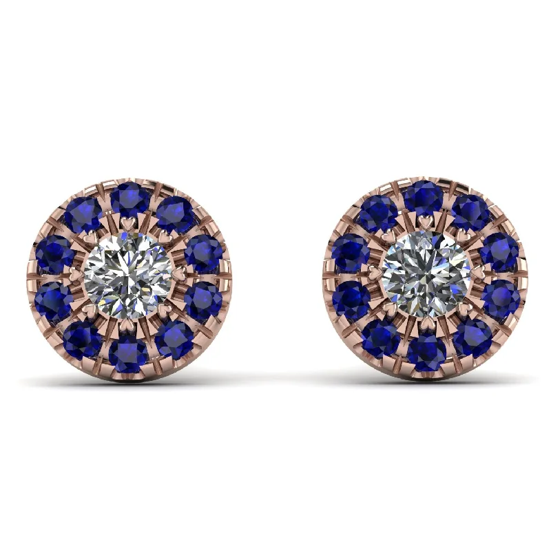 zirconia earrings for women-Halo Diamond Earrings - Heaven No. 62