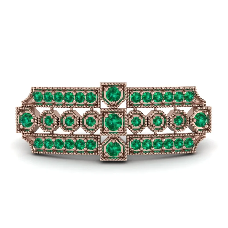 winter brooches for women-Emerald Antique Elegance Brooch - Alondra No. 20