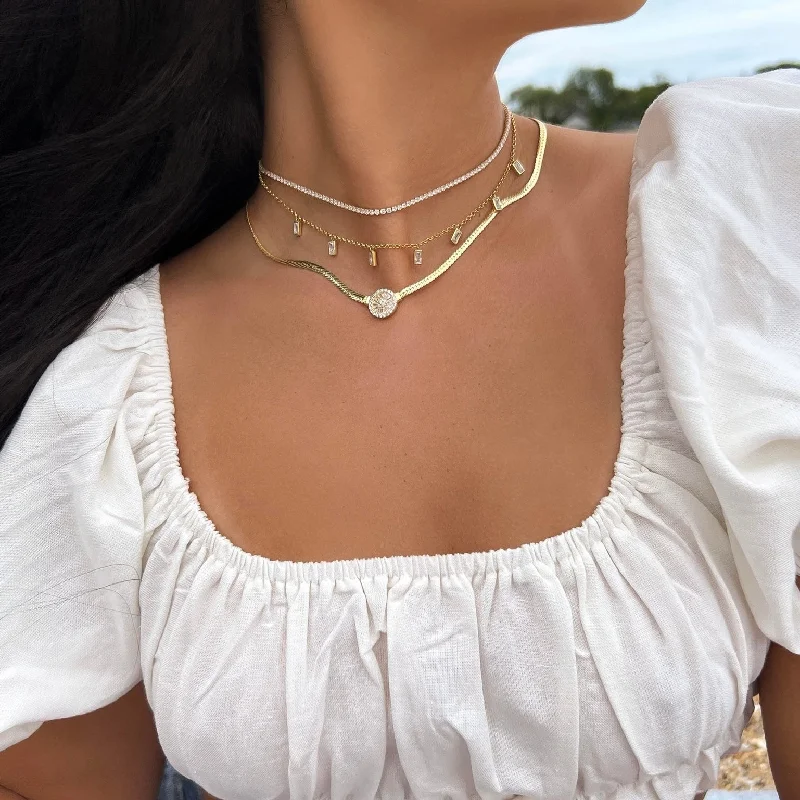 choker necklaces for women-Mini Tennis Choker