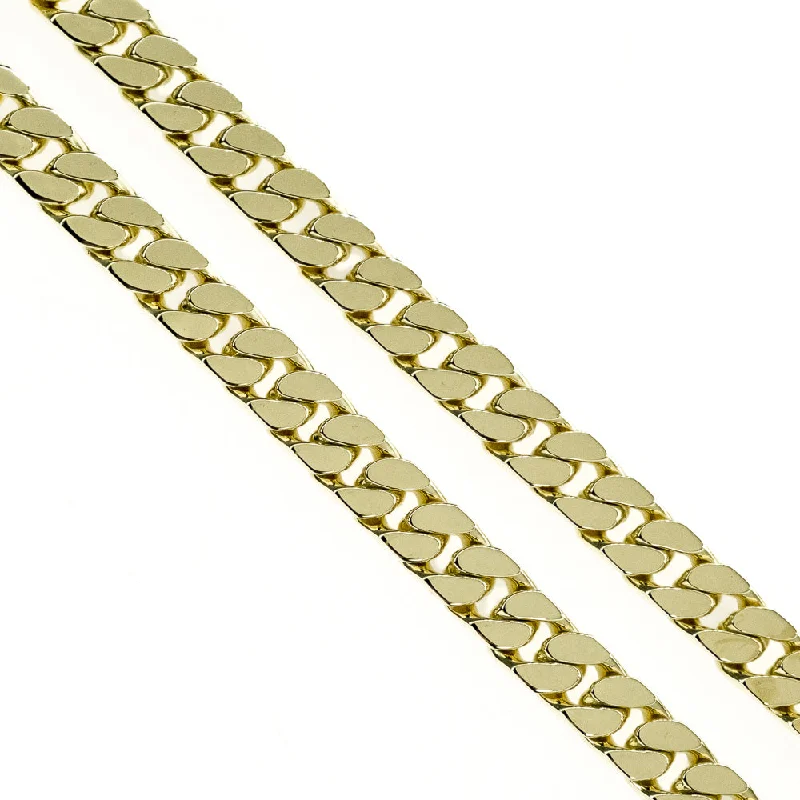 bohemian style necklaces for women-8.4mm Curb 20" Chain in 14K Yellow Gold 112.7G