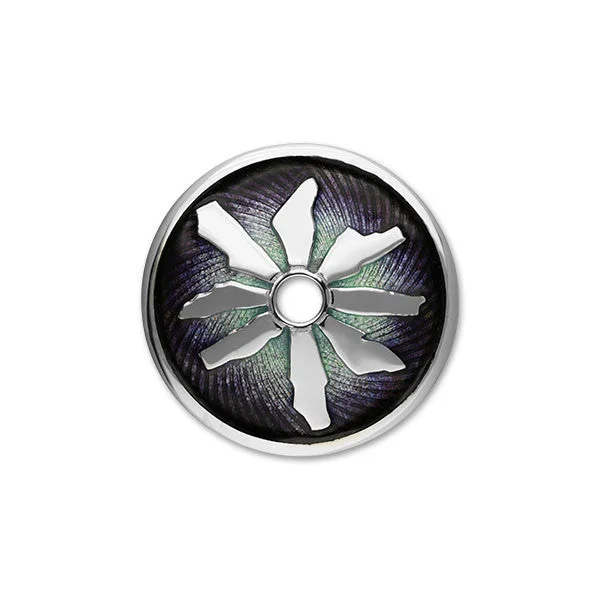 elegant brooches for women-Ring of Brodgar Standing Stones Aurora Sterling Silver round Brooch