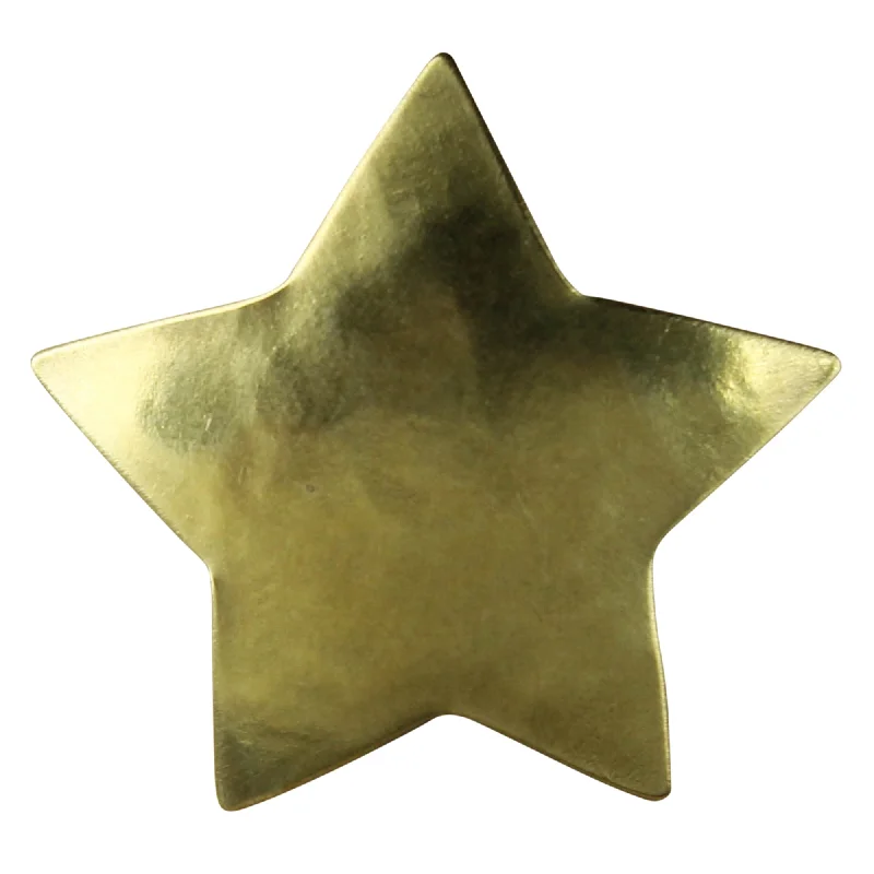 statement brooches for women-Gia Star Brooch, Brass