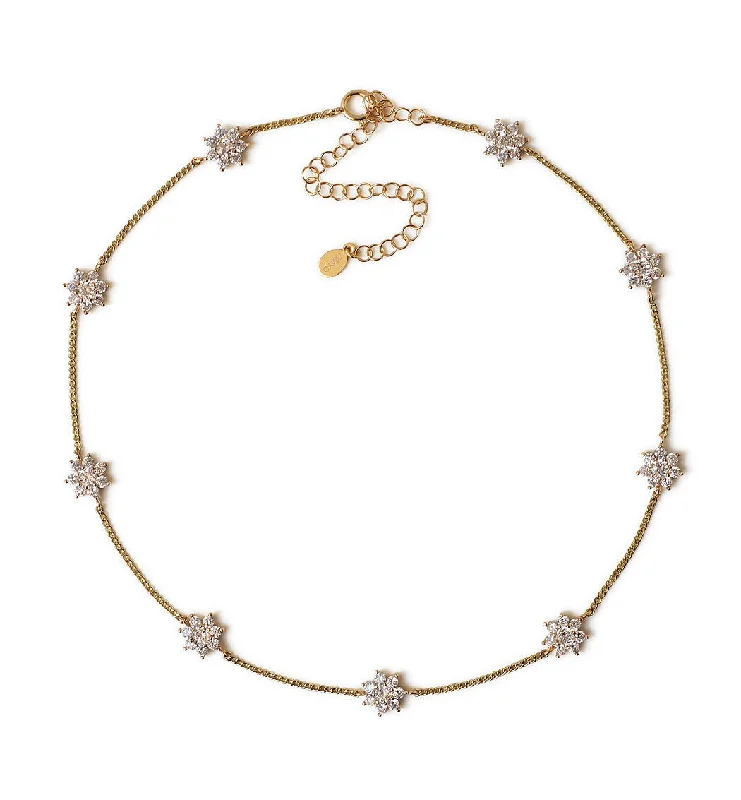 sterling silver chokers for women-Pavé Crystal Choker