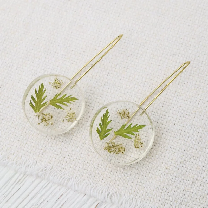 classic earrings for women-Botanical Small May Birthday Full Moon Earrings