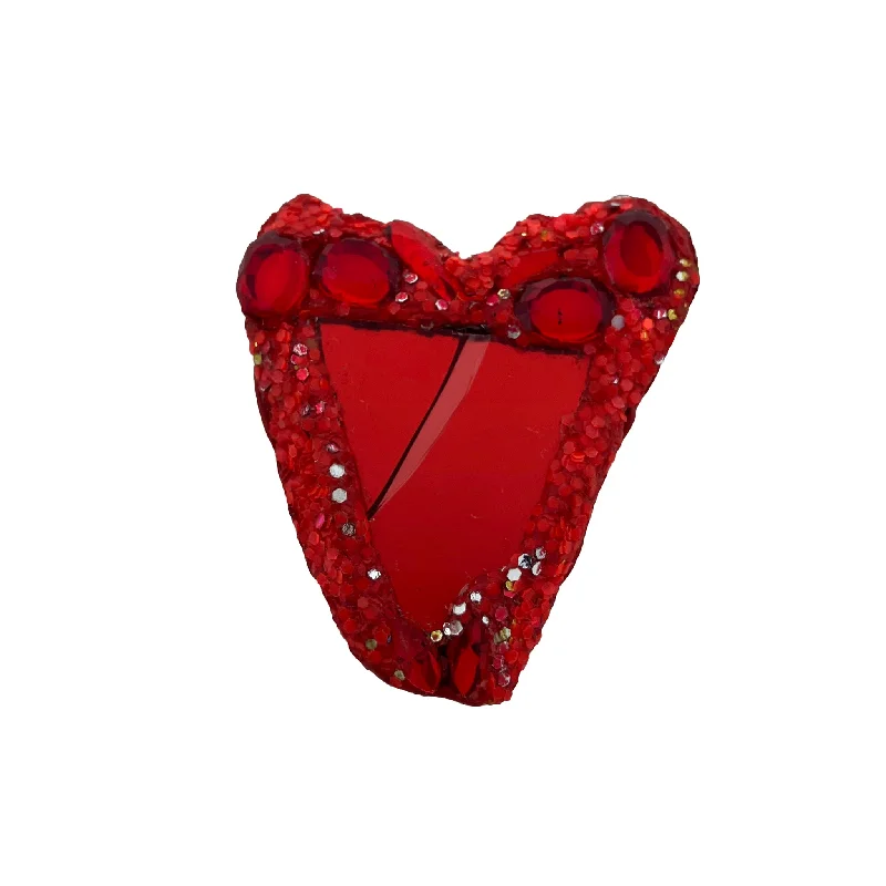 3D brooches for women-TINY RED HEART BROOCH, 2022