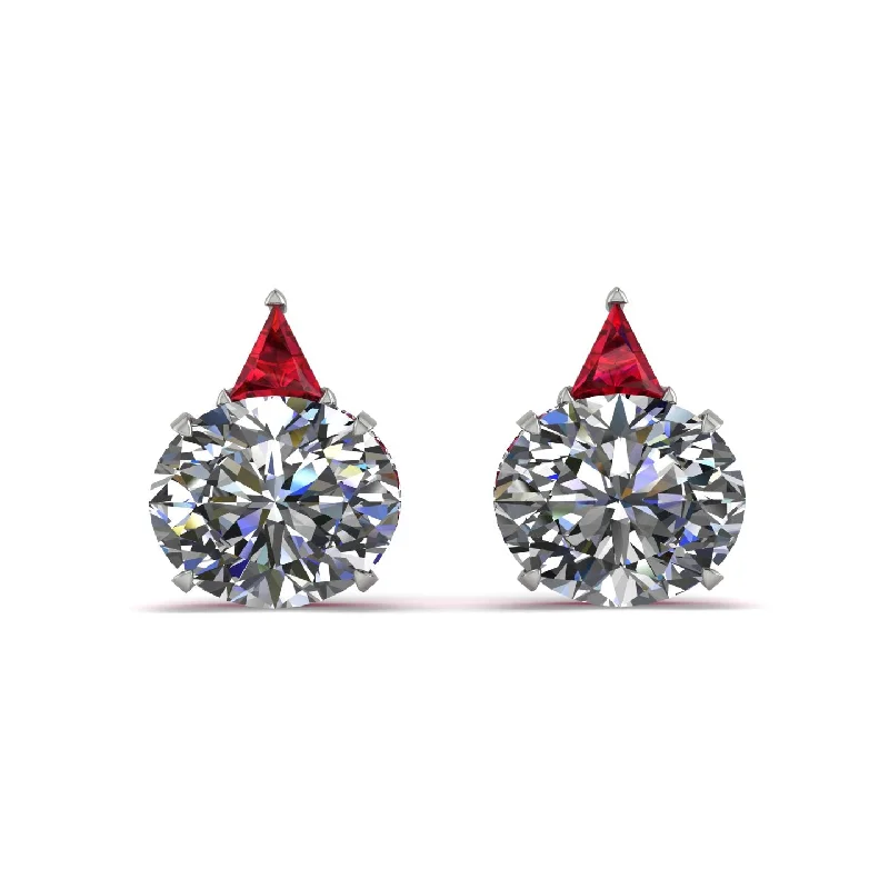 ear cuff earrings for women-Hidden Halo Diamond Earrings - Rosalie No. 48