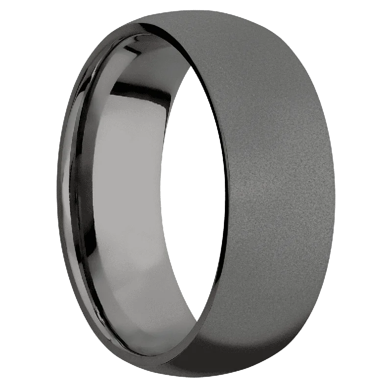 eco-friendly engagement rings for women-Tantalum Noir with Sand Finish