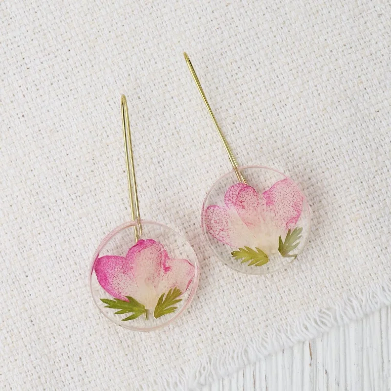 gold stud earrings for women-Botanical Small June Birthday Full Moon Earrings