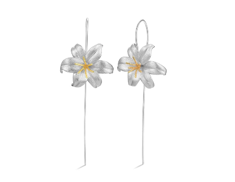 party stud earrings for women-Lily Flower Earring