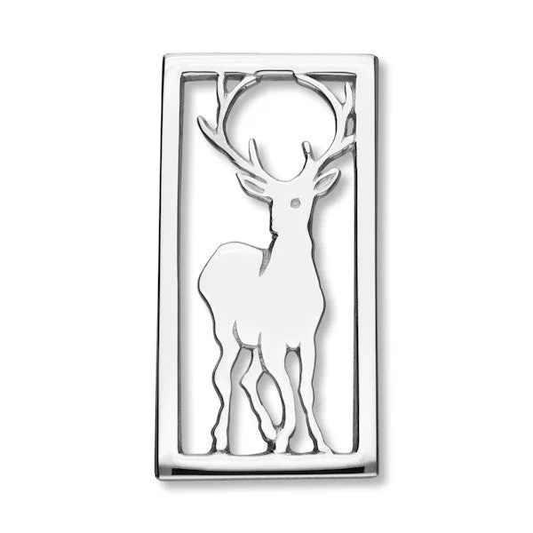 chic brooches for women-Stag Brooch in Silver