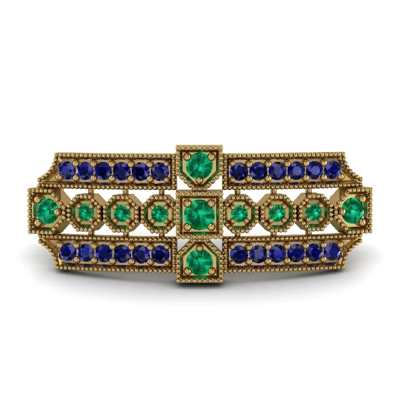 silk brooches for women-Emerald Antique Elegance Brooch - Alondra No. 64