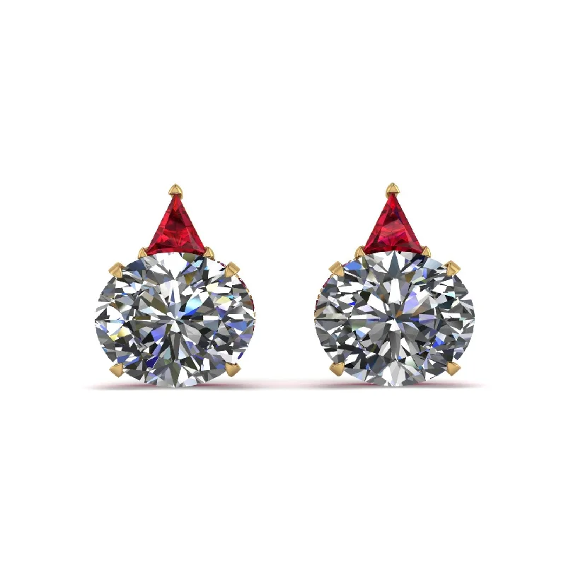 animal print earrings for women-Hidden Halo Diamond Earrings - Rosalie No. 46