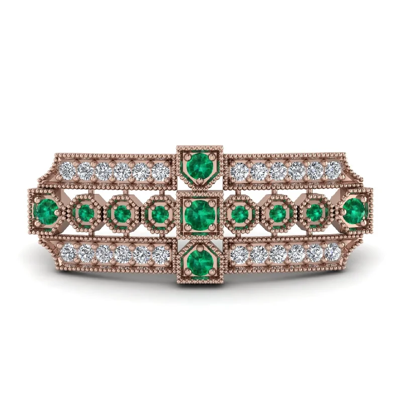 minimalist brooches for women-Emerald Antique Elegance Brooch - Alondra No. 5