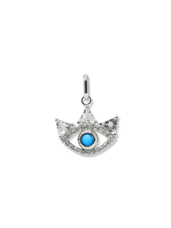 birthstone pendant necklaces for women-Lash Evil Eye Charm