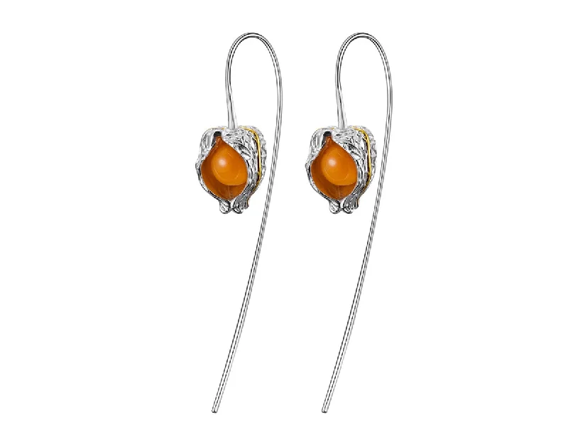 diamond drop earrings for women-Groundcherries Earring