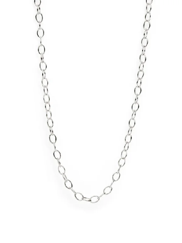 opal necklaces for women-Flat Cable Chain (No Clasp)