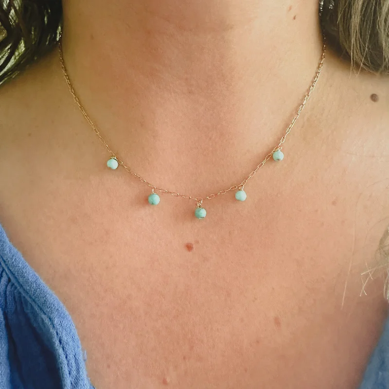 geometric necklaces for women-Turquoise Wonder